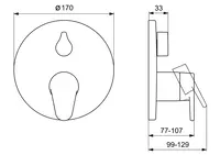 HANSASIGNATUR, Cover part for bath and shower faucet, 80639003