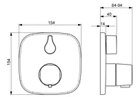 HANSALIVING, Piastra per miscelatore vasca-doccia, 81143572