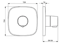 HANSALIVING, Fertigset für Brause-Batterie, 81129583