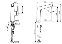 HANSADESIGNO Style, Washbasin faucet, 519222830037