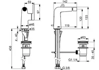 HANSADESIGNO Style, Miscelatore bidet, 51983283