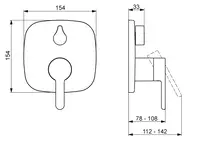 HANSADESIGNO Style, Cover part for bath and shower faucet, 81113593