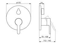 HANSADESIGNO Style, Cover part for bath and shower faucet, 81113563