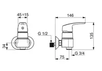 HANSAPINTO, Brausebatterie, 45cc, 45692183