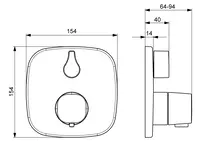 HANSALIVING, Piastra per miscelatore vasca-doccia, 81149572