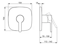 HANSADESIGNO Style, Piastra per miscelatore doccia, 81109593