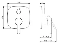 HANSADESIGNO Style, Cover part for bath and shower faucet, 81119593