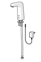 HANSAMEDIPRO, Stojanková batéria pre umývadlovú misu, 230/9 V, Bluetooth, 05682029