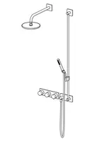 HANSALIVING, Aufputzset Regenbrause-Duscharmatur, 230/12 V, 44870160