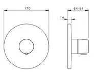 HANSALIVING, Piastra per miscelatore doccia, 88669501