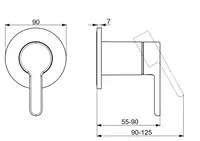 HANSADESIGNO Style, Cover part for shower faucet, 50699003