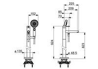 HANSADESIGNO Style, Bath faucet, floor mounting, 53272083