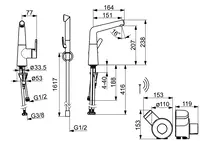 HANSADESIGNO Style, Washbasin faucet, 3 V, 51072281