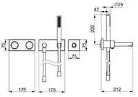 HANSADESIGNO Style, Cover part for bath and shower faucet, 44870101