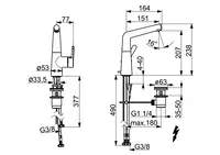 HANSADESIGNO Style, Umývadlová batéria, low pressure, 51211183