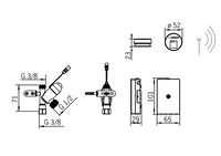 HANSA, Soupape commande à distance, 3 V, 02590100