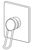 HANSACLINICA, Piastra per miscelatore doccia, 81479076