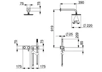 HANSADESIGNO Style, Fertigset für Brause-Batterie, 44870041