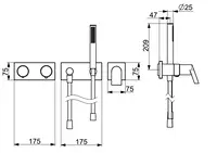 HANSASTELA, Cover part for bath and shower faucet, 44873121