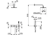 HANSALIVING, Fertigset für Brause-Batterie, 44870083