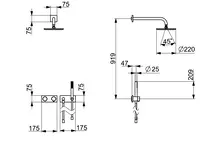 HANSALIVING, Piastra per miscelatore doccia, 44870082