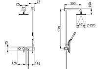 HANSADESIGNO Style, Fertigset für Brause-Batterie, 44870031