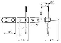 HANSALIGNA, Kit de finition bain-douche encastré, 44871121