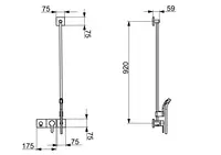 HANSADESIGNO Style, Fertigset für Brause-Batterie, 44870011