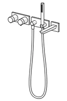 HANSALIGNA, Piastra per miscelatore vasca-doccia, 44871121