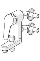 HANSAMIX, Wannenfüll- und Brausebatterie, 01772583