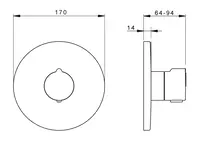 HANSAHOME, Piastra per miscelatore doccia, 88609045