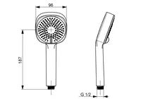 HANSABASICJET Style, Handdouche, 44620500