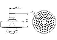 HANSABASICJET, Overhead shower, 44640300