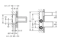 HANSAVARIO, Body for washbasin faucet, 57860100