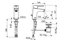 HANSAPALENO, Waschtischbatterie, 56412203