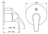 HANSAPINTO, Cover part for bath and shower faucet, 45169183