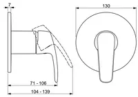 HANSAPINTO, Cover part for shower faucet, 45179183