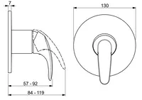 HANSAPICO, Cover part for shower faucet, 46179103