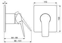 HANSATWIST, Cover part for shower faucet, 49759003