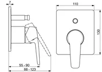 HANSAPOLO, Cover part for bath and shower faucet, 50609193