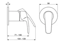 HANSAPINTO, Cover part for shower faucet, 50669983