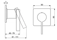 HANSALOFT, Piastra per miscelatore doccia, 50679003