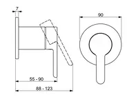 HANSADESIGNO Style, Cover part for shower faucet, 50689003