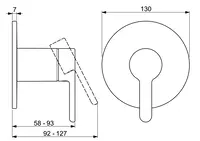 HANSADESIGNO Style, Fertigset für Brause-Batterie, 50689903