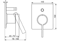 HANSALOFT, Cover part for bath and shower faucet, 50719003