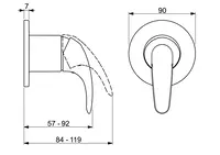 HANSAPICO, Cover part for shower faucet, 50709903