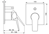 HANSATWIST, Cover part for bath and shower faucet, 49769003