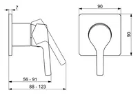 HANSAPALENO, Cover part for shower faucet, 50789003