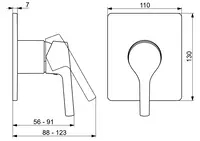 HANSAPALENO, Cover part for shower faucet, 50739003