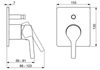 HANSAPALENO, Fertigmontageset für Wanne/Brause, 50829003